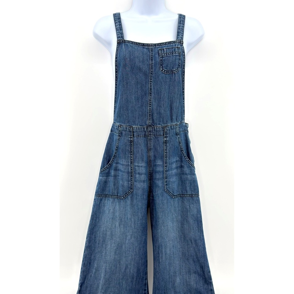Gap Wide Leg Denim Overalls Women's XS Blue Bib Baggy Jean Jumpsuit